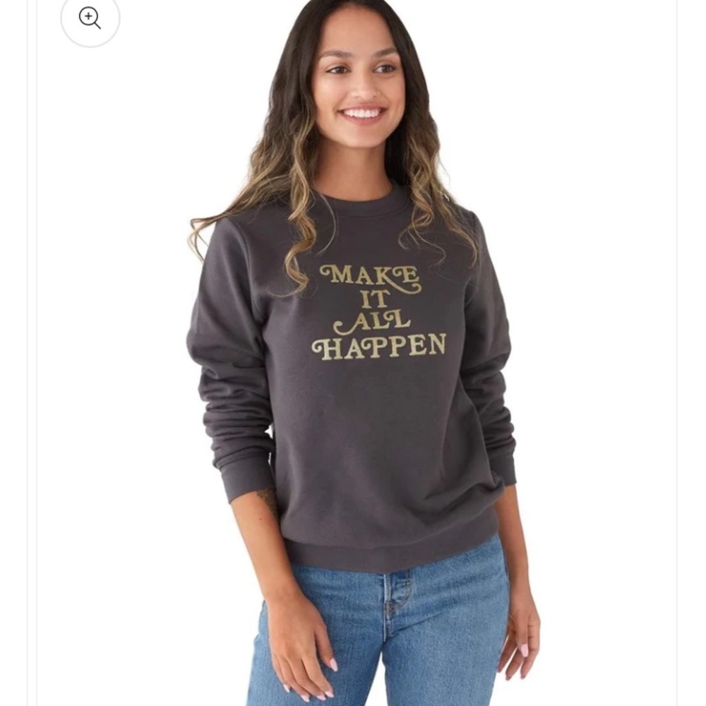Ban.do “Make it all Happen” Sweatshirt NWT Sz M - Picture 3 of 4